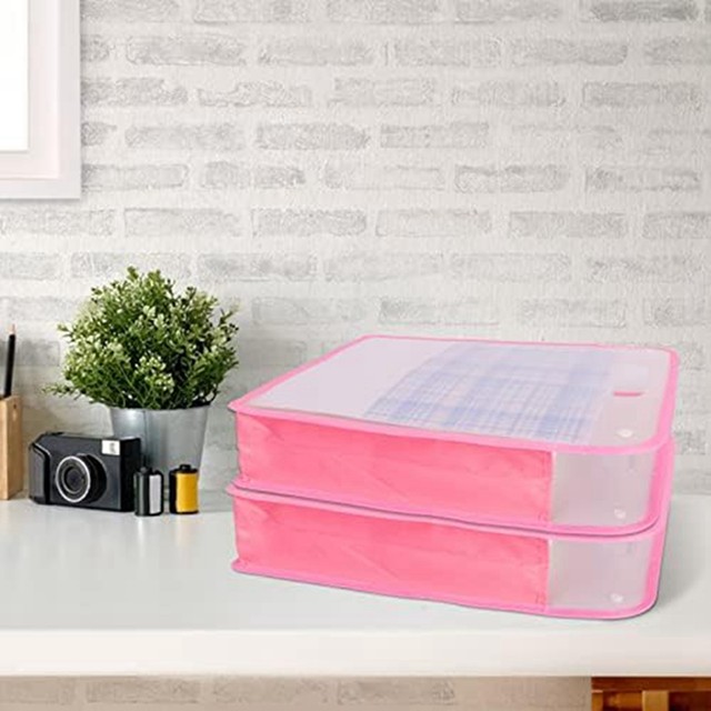 4 PCS Scrapbook Paper Storage Transparent Scrapbook For 12X12 Paper, Scrapbook,Photos,Crafts Pink - AliExpress